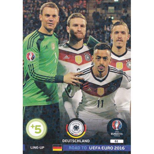 N° 61 - Line-Up - Allemagne - Road To Uefa Euro 2016 - Panini - Deutschland -