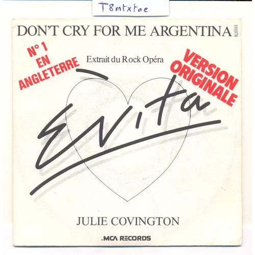45t 1976 : Don't Cry For Me Argentina /// Rainbow High