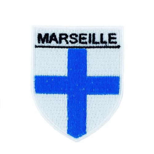 Patch Ecusson Brodé Thermocollant Blason Ville Marseille Souvenir Armoirie