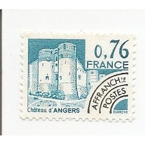 Timbre Préoblitéré De 76c Chateau D'angers Année 1980 N°166