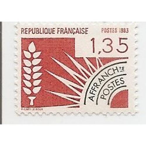 Timbre Préoblitéré De 1f35 "Eté" Année 1983 N°179