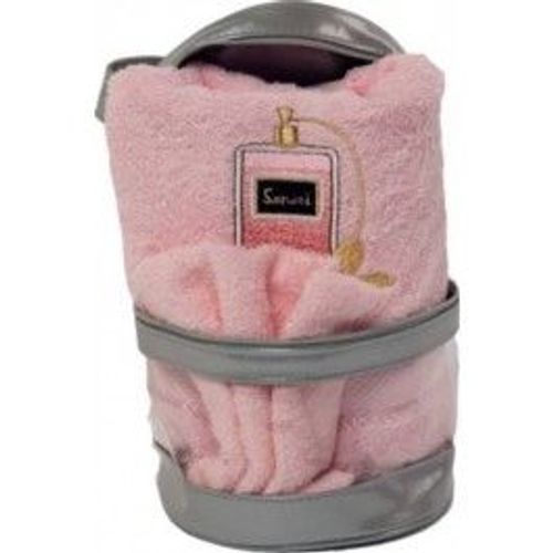 Vanity Argent 1 Serviette De Toilette Brodé+1 Gant 420gr/M² Parfum