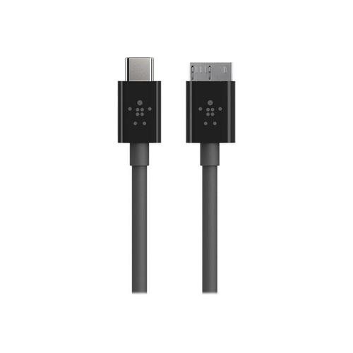 Belkin - Câble USB - 24 pin USB-C (M) reversible pour Micro-USB de type B (M) - USB 3.1 - 3 A - 91.4 cm - noir