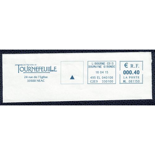 France Ema Empreinte Postmark Les Vignobles De Tournefeuille 33500 Neac