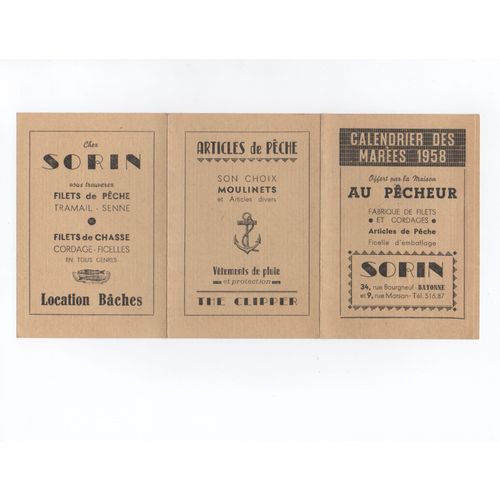 Calendrier Des Marèes - Sorin "Bayonne"