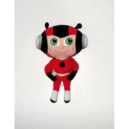 Doudou Peluche Coccinelle Societe Generale Rouge Noir Super Héros