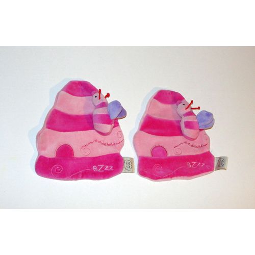 Doudou Abeille Bzzz Un Rêve De Bébé Cmp Lot 2 Doudou Ruche Rose