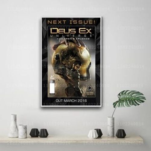 Affiche du jeu de la r¿¿volution humaine Deus Ex sur toile,mpression murale Poster pour salon chambre ¿¿ coucher d¿¿cor sans cadre(70*100cm)