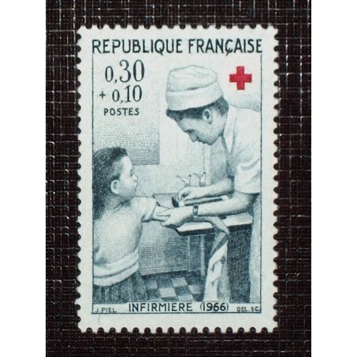 France N° 1509 Neuf Sans Charnière De 1966 - 30c+10c « Croix-Rouge : Infirmière »