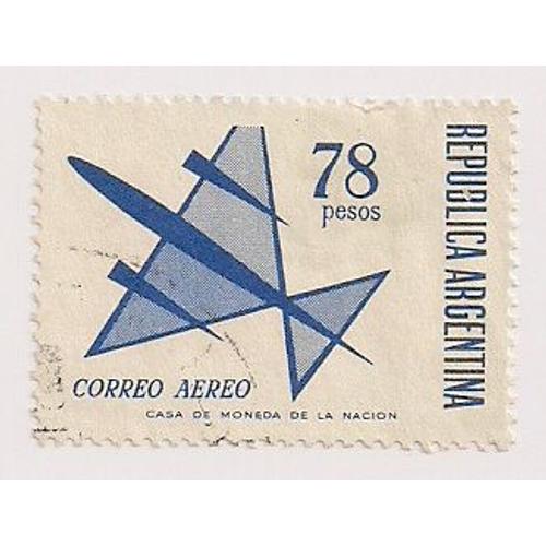 Argentine- 1 Timbre Oblitéré Poste Aérienne- 78 Pesos
