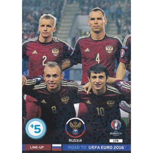 N° 179 - Line-Up - Russie - Russia - Road To Uefa Euro 2016 - Panini Adrenalyn -