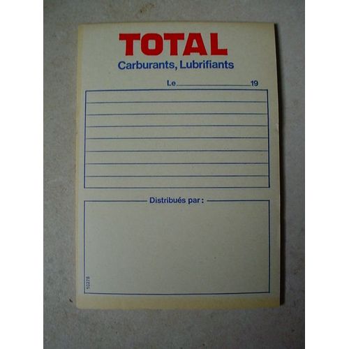 Total An 70 Bloc De Factures Neuf