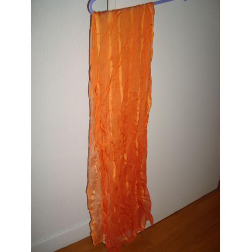 Echarpe Orange En Viscose Neuve