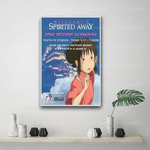 Affiche d¿¿corative sur toile dessin anim¿¿ Manga chihiro,mpression murale Poster pour salon chambre ¿¿ coucher d¿¿cor sans cadre(70*100cm)