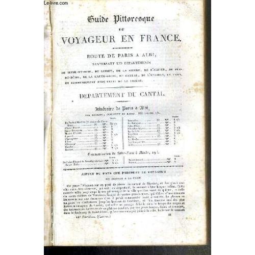 Departement Du Cantal - Guide Pittoresque Des Voyageurs De France