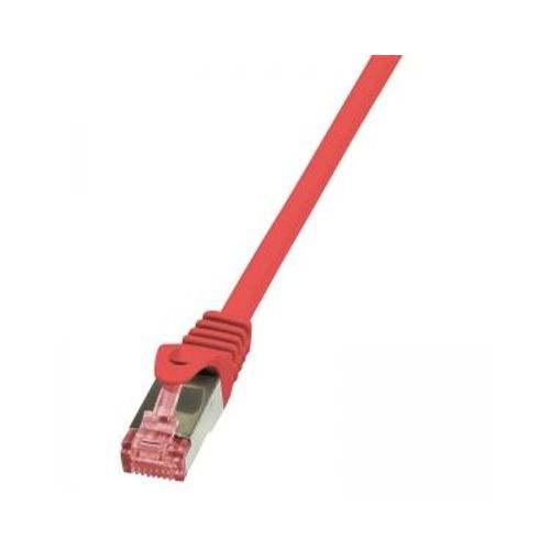 LogiLink PrimeLine - Cordon de raccordement - RJ-45 (M) pour RJ-45 (M) - 7.5 m - SFTP, PiMF - CAT 6 - sans halogène - rouge