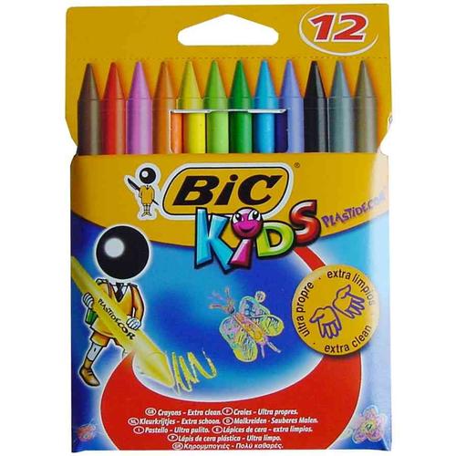 Bic Lot De 5 Etuis De 12 Craies De Coloriage Kids Plastidecor 12 Couleurs