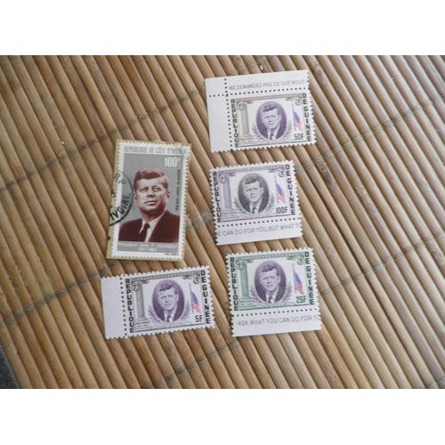 5 Timbres Kennedy - République De Guinee