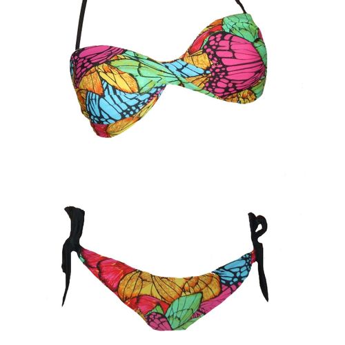 Maillot De Bain Femme 2 Pièces Bikini Bandeau Multicolore