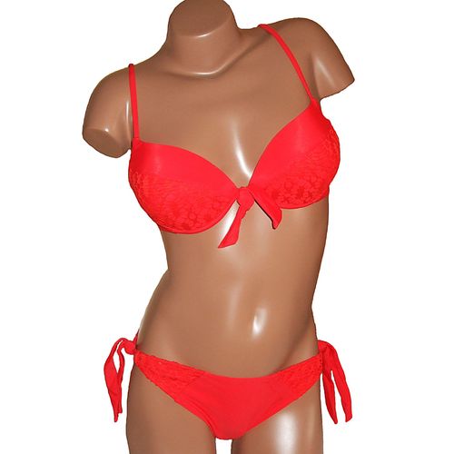 Maillot De Bain Femme Bikini 2 Pièces Dentelle - Push Up Et Armature