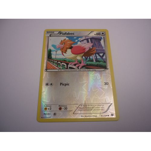 Piafabec 65/108 Reverse Carte Pokemon Xy Ciel Rugissant Francaise 