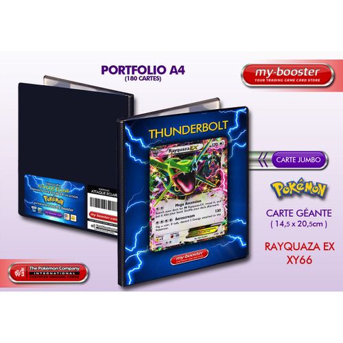 Portfolio Pokemon Rayquaza Ex Xy66 170hp Xy06 - Rangement 180 Cartes - Format A4