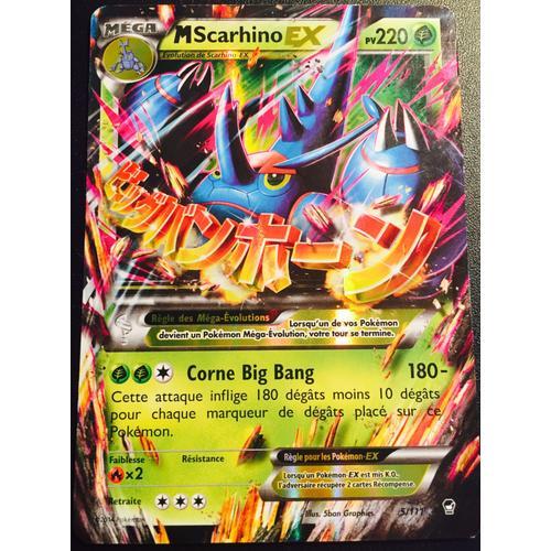 Carte Pokemon Francaise Xy 3 Poings Furieux Mega Scarhino Ex  5/111