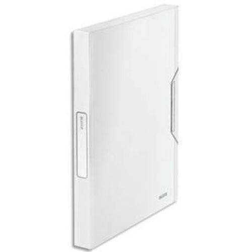 Leitz Boîte De Classement Style En Polypropylène. Dos De 30mm. Fermeture Par Élastique. Coloris Blanc.