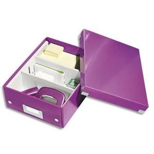 Leitz Boîte Click&store S-Box Avec Compartiments Amovibles. Coloris Violet.