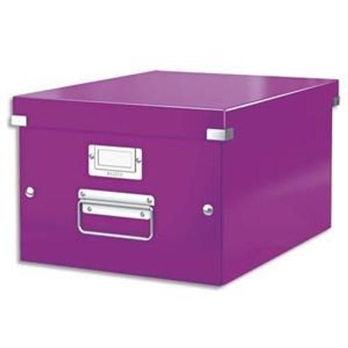 Leitz Boîte Click&store S-Box. Format A5 - Dimensions : L216xh160xp282mm. Coloris Violet.