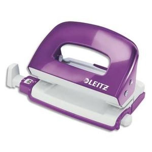 Leitz Mini Perforateur Violet - 2 Trous En Métal - Capacité 30 Feuilles - Livré En Boite