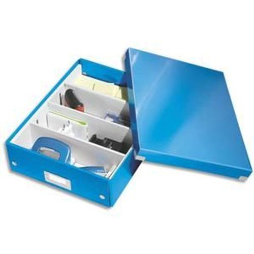 Leitz Boîte Click&store M-Box Avec Compartiments Amovibles. Coloris Bleu.