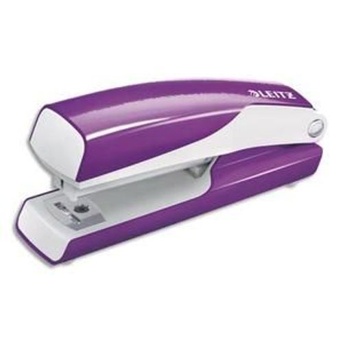 Leitz Mini Agrafeuse Violet - En Métal - Capacité 30 Feuilles - Livrée En Boite