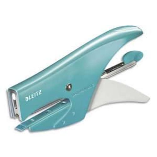Leitz Pince Agrafeuse Wow Menthe, Agrafes N° 10, Capacité 15 Feuilles