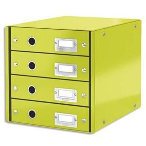 Leitz Module De Classement 4 Tiroirs Wow En Carton Recouvert De Polypropylène. Coloris Vert.