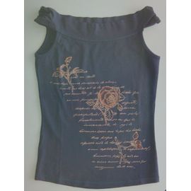 Débardeur Gris À Fleurs. Promod. Taille 36 / 38
