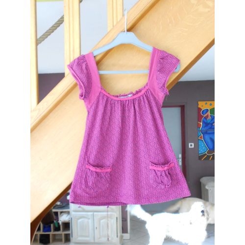 Top "" Temple Street "", Rose Fushia Et Gris, Txs