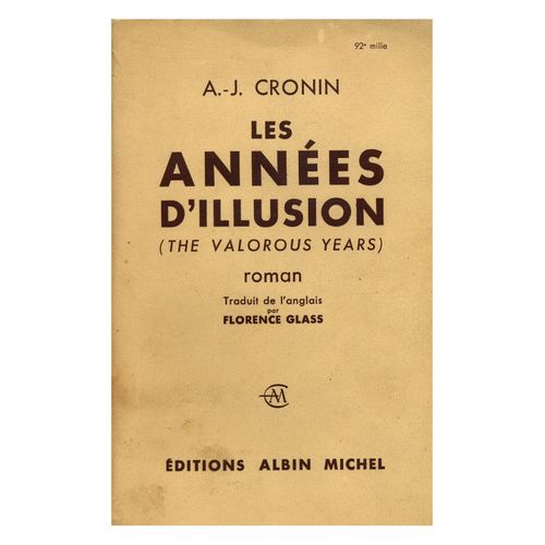 Les Années D'illusion / 1959 / Cronin, A.J. / Réf: 16220