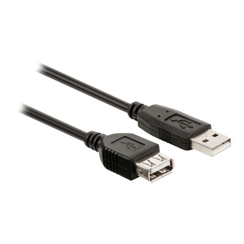 exertis Connect - Rallonge de câble USB - USB (F) pour USB (M) - 3 m - noir