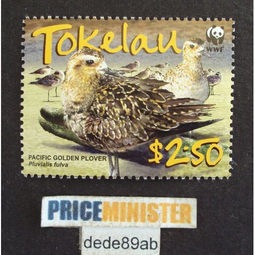  Tokelau W W F 2.50 . Pacific Golden Plover . Série Oiseau : Pluvialis Fulva .