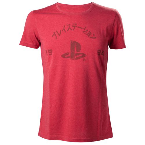 Sony Playstation T-Shirt Red Melange Print 1994