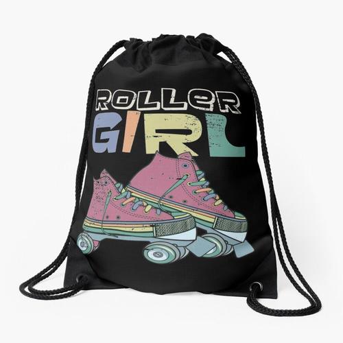 Sac à dos Fun Roller Girl Roller Derby Patins à roulettes Idée cadeau produit| Cadeau parfait Sac à cordon pour le sport cadeau