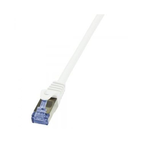 LogiLink PrimeLine - Cordon de raccordement - RJ-45 (M) pour RJ-45 (M) - 5 m - SFTP, PiMF - CAT 6a - sans halogène - blanc