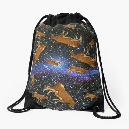 Sac à dos Vache spatiale dans l'univers Sac à cordon pour le sport cadeau