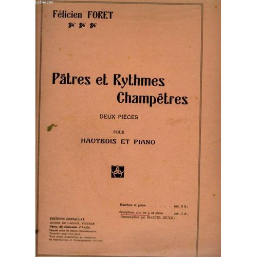 Patres Et Rythmes Champetres - Deux Pieces Pour Hautbois Et Piano.