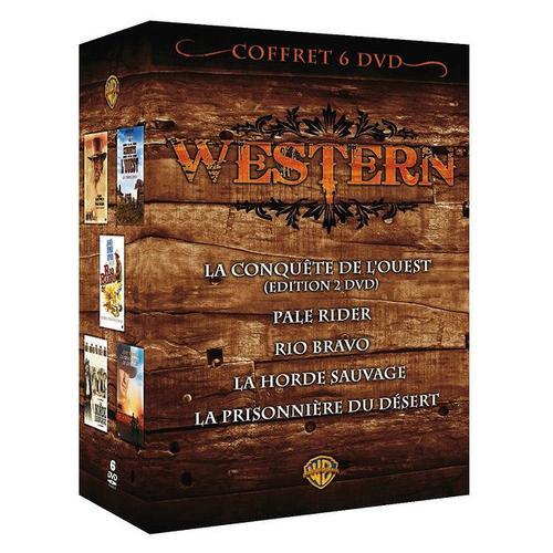 Coffret Western - La Conquête De L'ouest + Pale Rider + Rio Bravo + La Horde Sauvage + La Prisonnière Du Désert - Pack