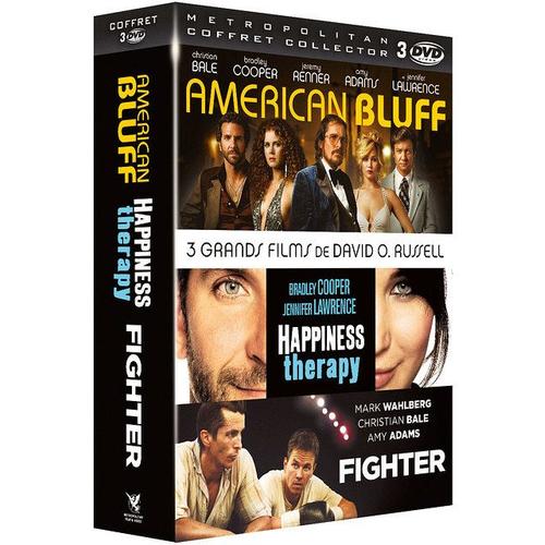 3 Grands Films De David O. Russell : American Bluff + Happiness Therapy + Fighter - Pack