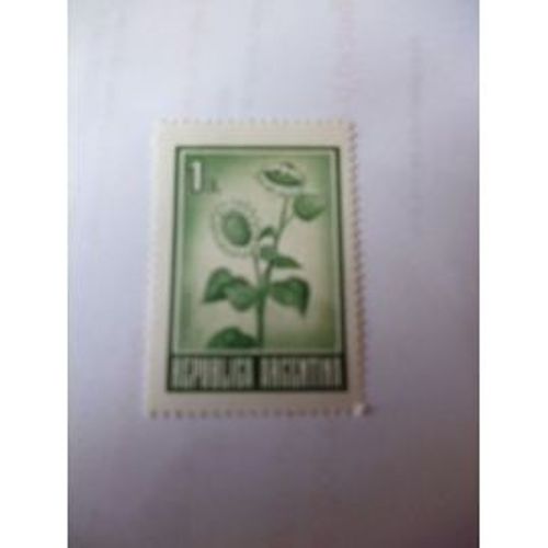 Timbre "République Argentine :Girasol (Tournesol)". 