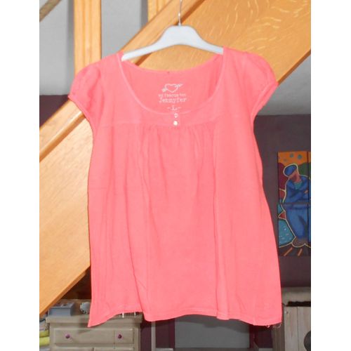 T-Shirt "" Jennyfer "", Rose Saumon, Tl