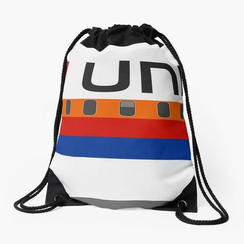 Sac à dos T-shirts d'avion - United Airlines (Saul Bass) Sac à cordon pour le sport cadeau